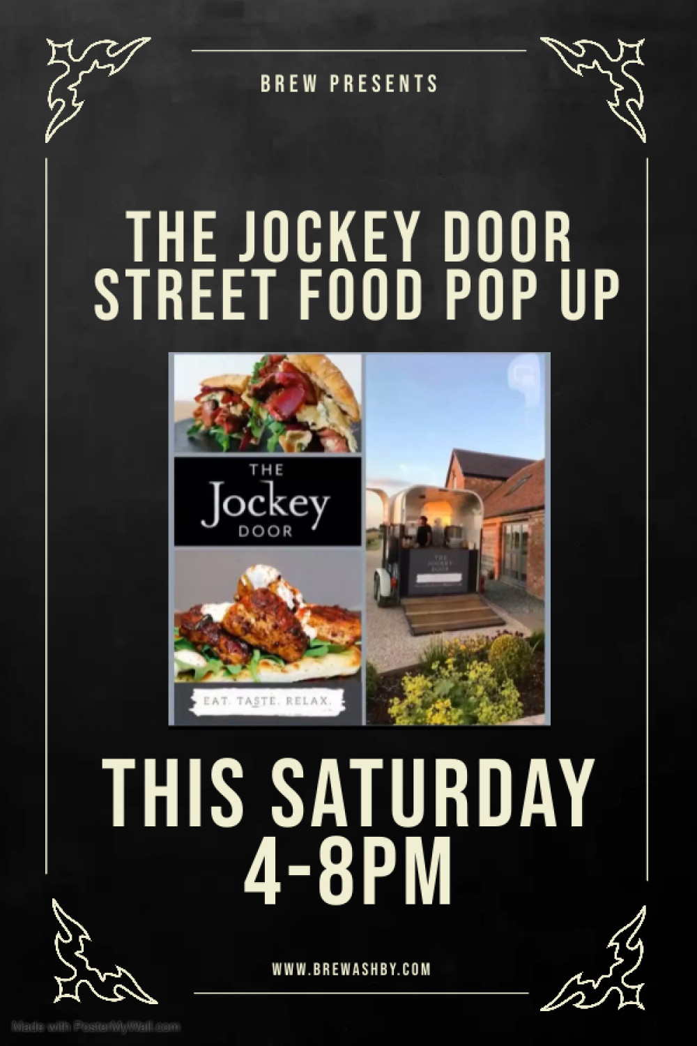 The Jockey Door Street Food Pop Up at Brew, 106B Market Street, Ashby-de-la-Zouch The Jockey Door Street Food Pop Up at Brew, 106B Market Street, Ashby-de-la-Zouch