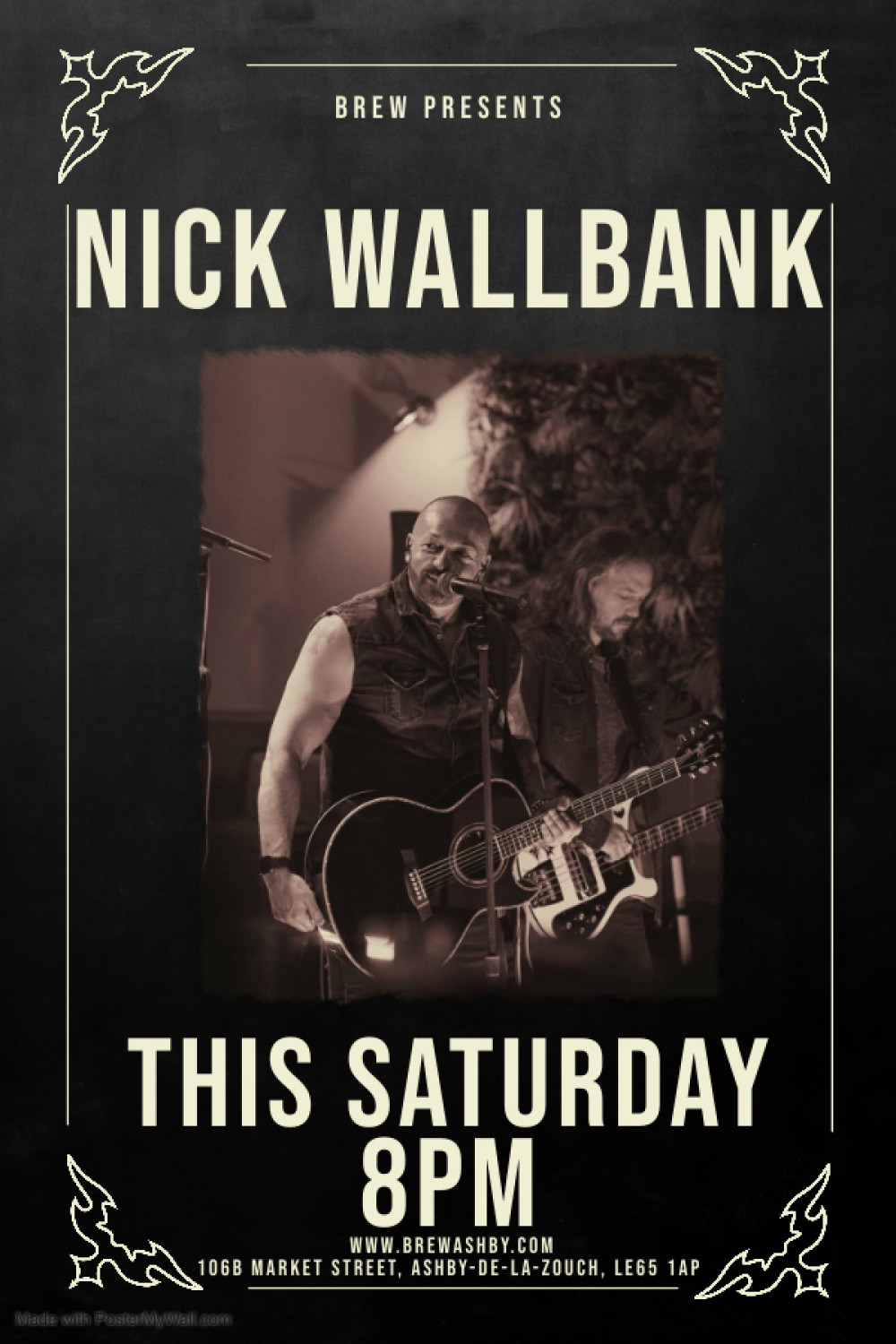 Nick Wallbank Live Saturday Acoustic Brew, 106B Market Street, Ashby-de-la-Zouch