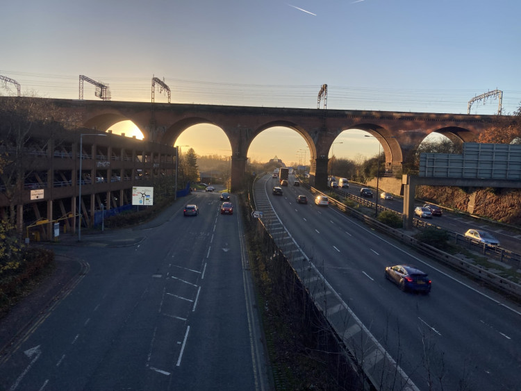 Historic England has said that development plans around Stockport could block sightlines of Stockport Viaduct and the town hall (Image - Nub News)
