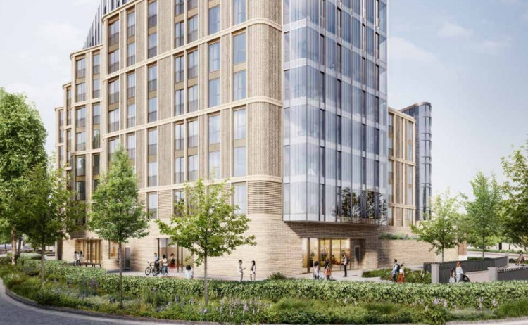 A CGI of the scheme as viewed from the junction of Burlington Lane and Hogarth Roundabout (credit: SimpsonHaugh).