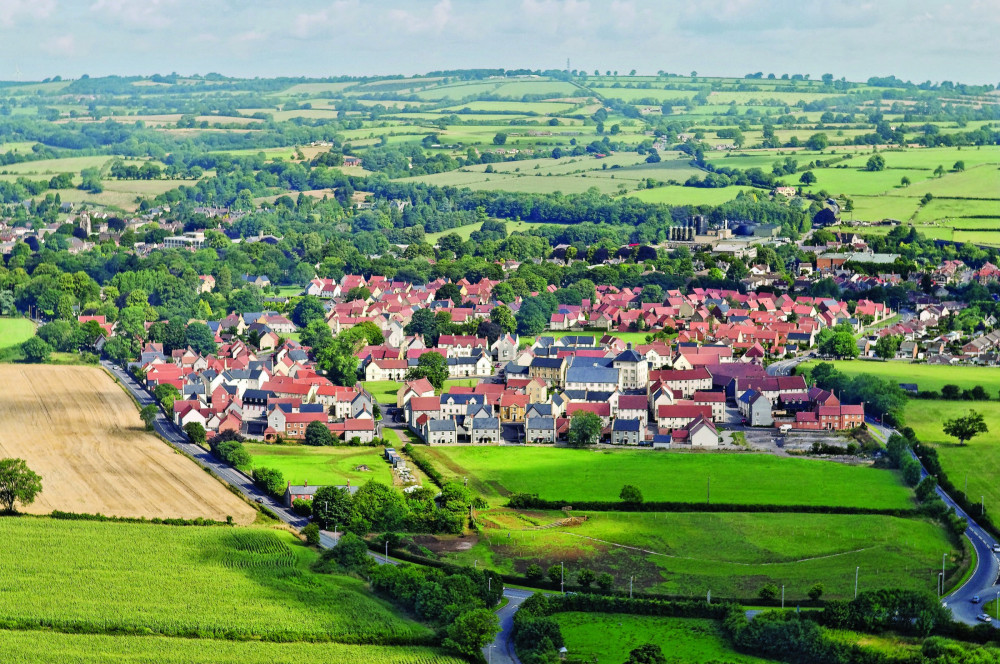 Aerial view of Shepton Mallet (Credit: ADAM Architecture)