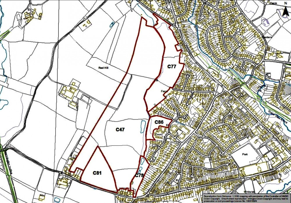 Plans for the proposed 500-home development in west Whitwick. Image: North West Leicestershire District Council