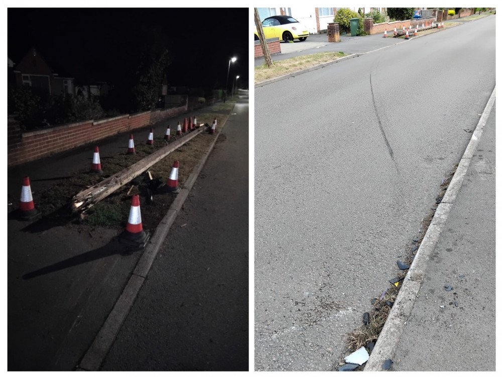 Police were called to the scene on Farmer Ward Road at 8.49pm (image by Alison Insley) Police were called to the scene on Farmer Ward Road at 8.49pm (image by Alison Insley)