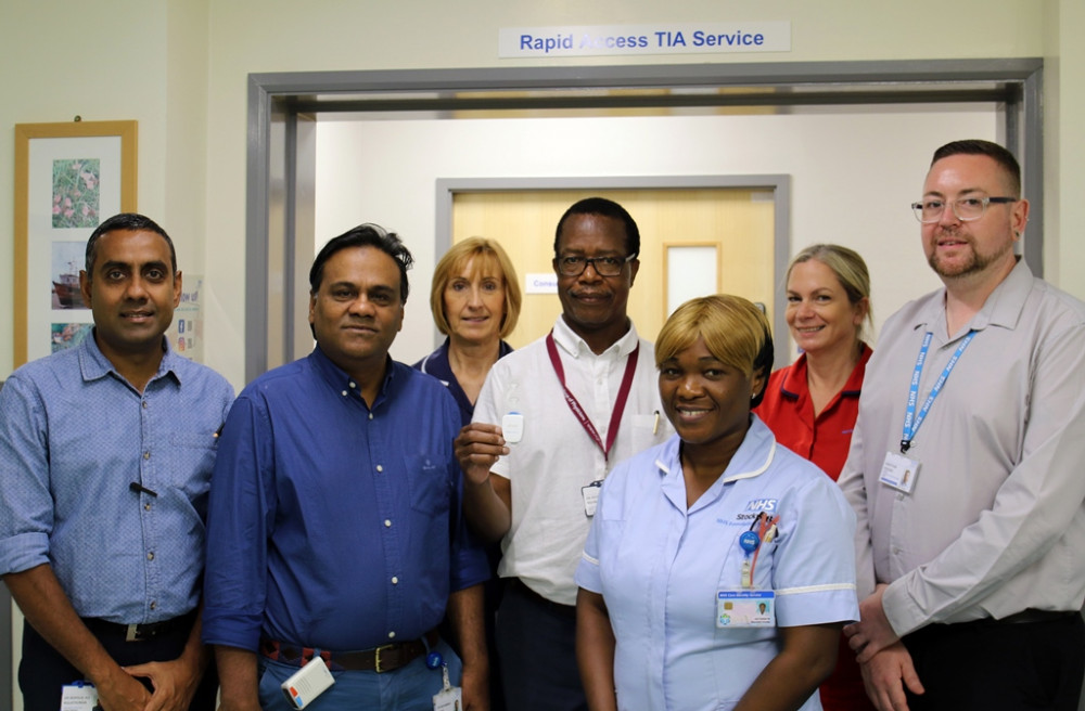 Members of the stroke team at Stepping Hill Hospital ready with the new e-patch (Image - Stockport NHSFT)