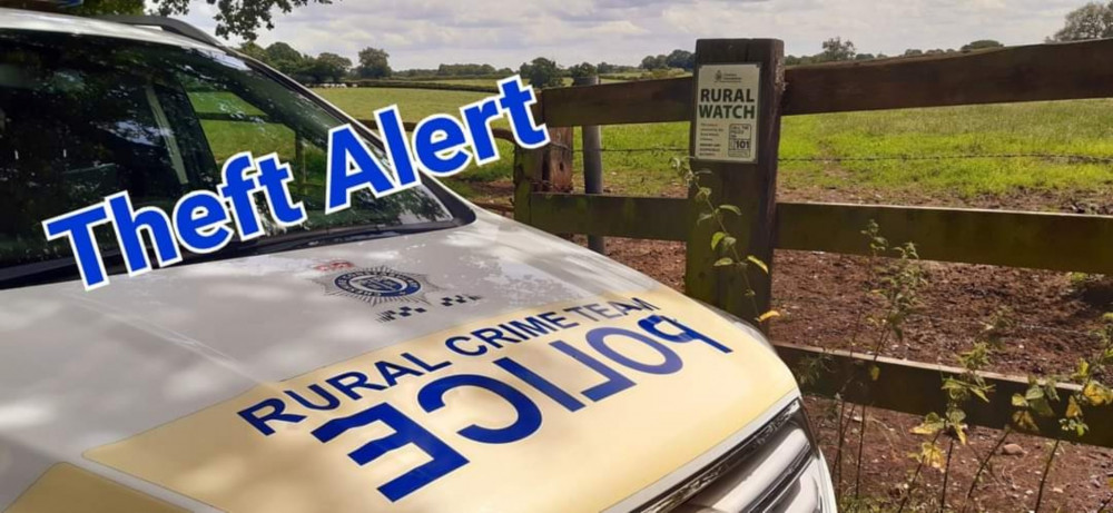 On Saturday 17 August, Cheshire Police received reports of a theft from a farm in Bridgemere, Nantwich (Nantwich Police).