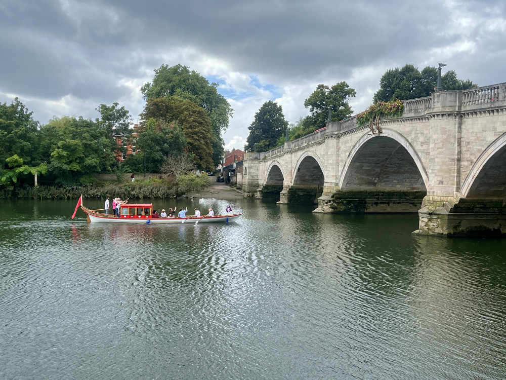 The Royal Jubilant passing under Richmond Bridge to mark 250 years since its construction (credit: Cesar Medina). The Royal Jubilant passing under Richmond Bridge to mark 250 years since its construction (credit: Cesar Medina).
