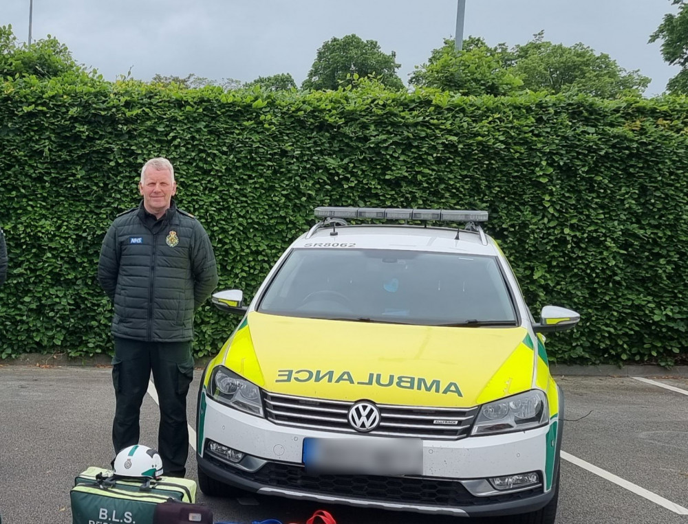 Gavin Palin has been with the ambulance service in Nantwich for 23 years, responding to life-threatening calls (Image Supplied).