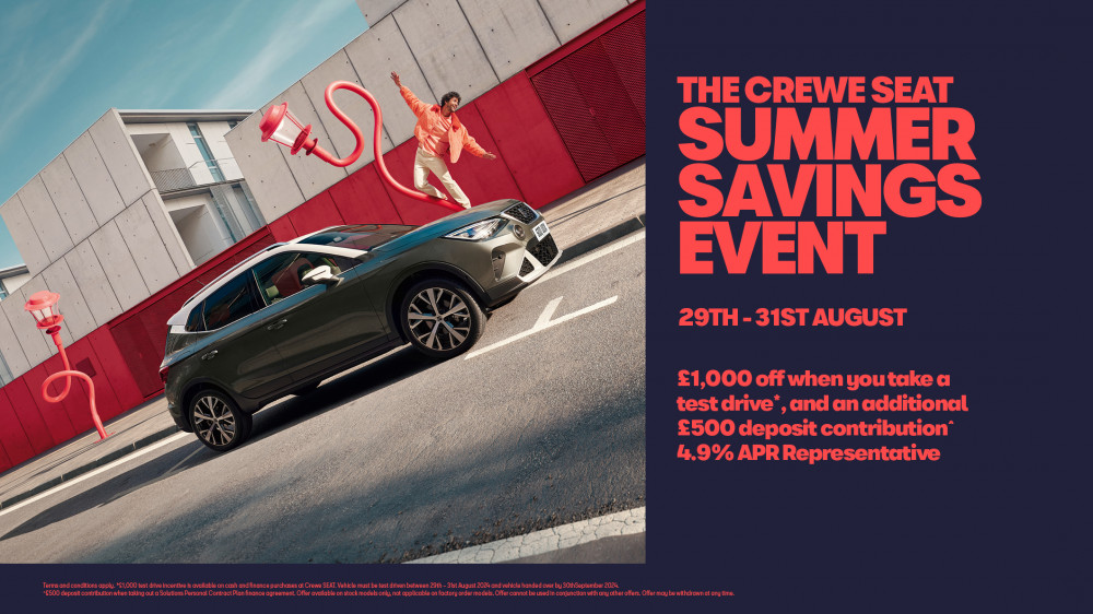 Between Thursday 29 August and Saturday 31 August take advantage of the SEAT Summer Savings (Swansway).