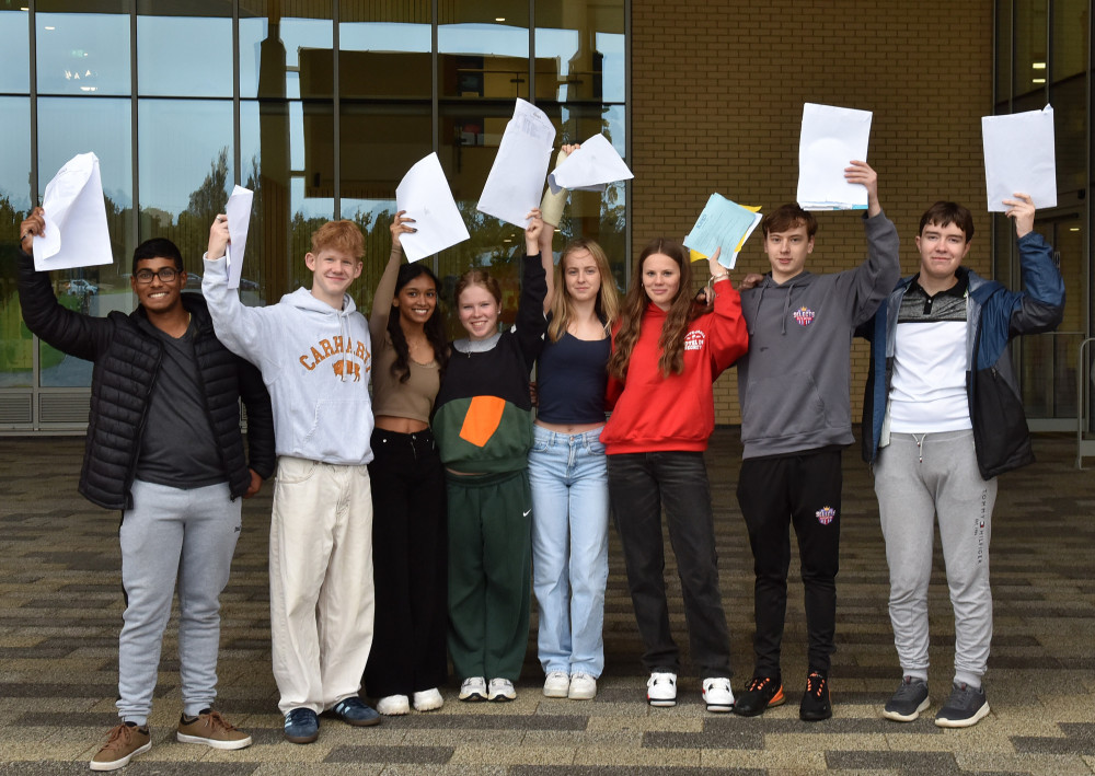 The highest flyers who received their results today at The King's School Macclesfield. 