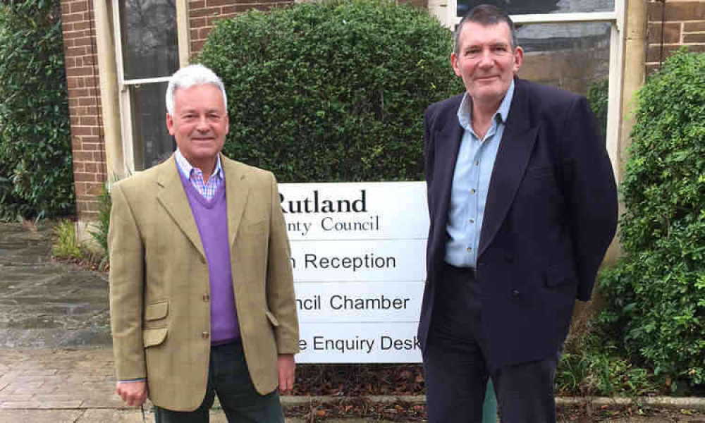Sir Alan Duncan with Rutland council leader Oliver Hemsley Sir Alan Duncan with Rutland council leader Oliver Hemsley