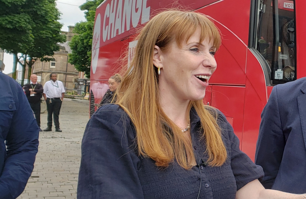 Angela Rayner, pictured in Macclesfield before she was Deputy Prime Minister, Angela Rayner has written to all councils encouraging them to enter devolution discussions. (Image - Local Democracy Reporting Service) 