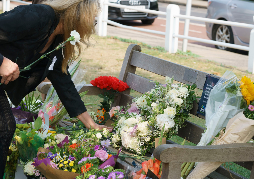 The Twickenham community laid flowers in memory of Amélie Delagrange at Twickenham Green on 19 August (credit: Richmond Council).