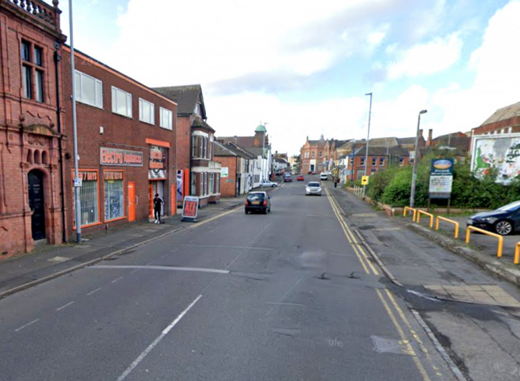 Police signalled for a car to pull over on Moorland Road, Burslem, on 20 August (Google).