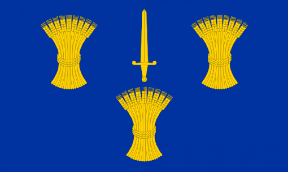 The flag of the county of Cheshire. 