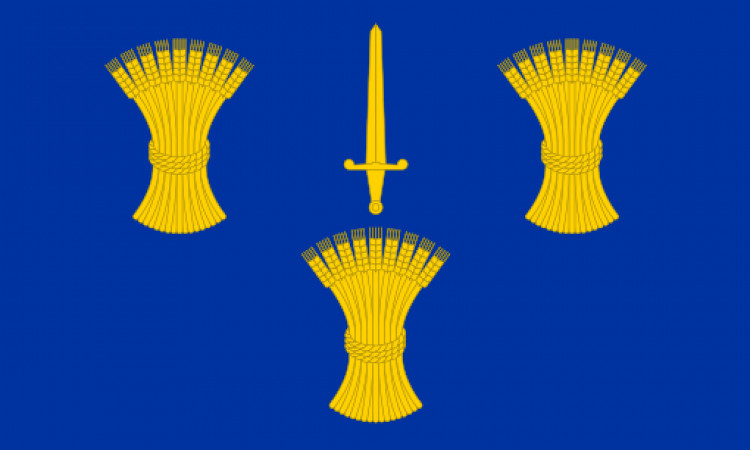 The flag of the county of Cheshire. 