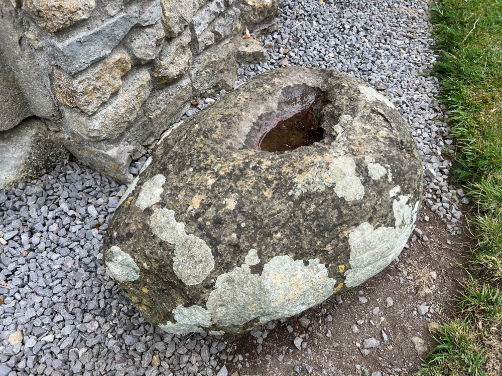 The Egg Stone at Glastonbury Abbey (photo: Glastonbury Abbey) 