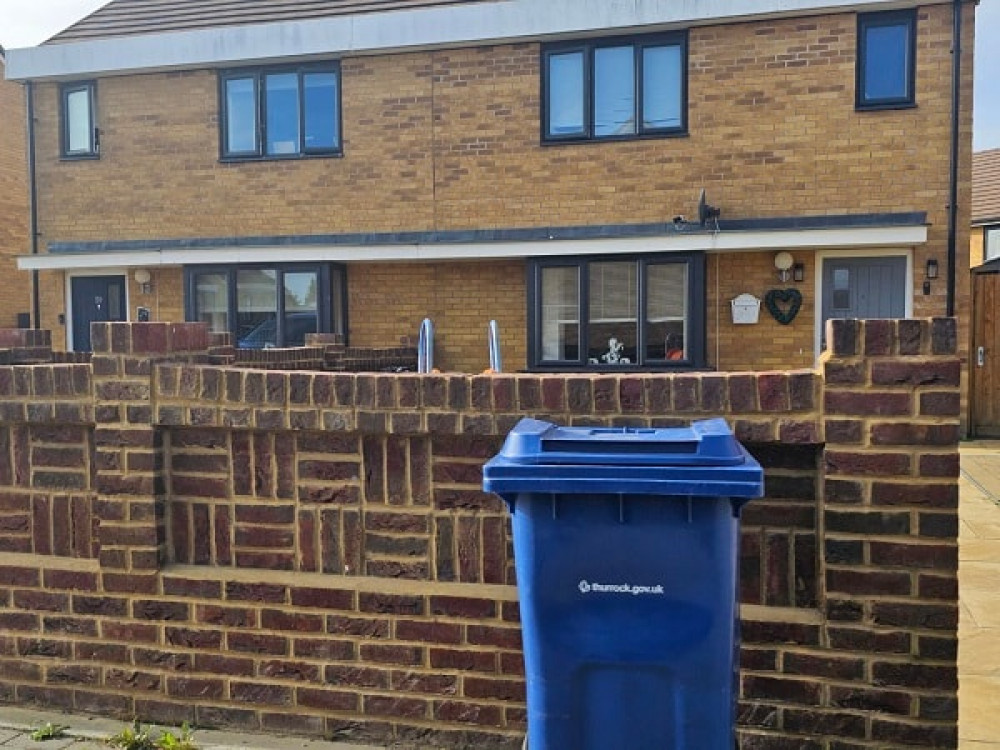 The unauthorised brick wall on Lapwin Close.