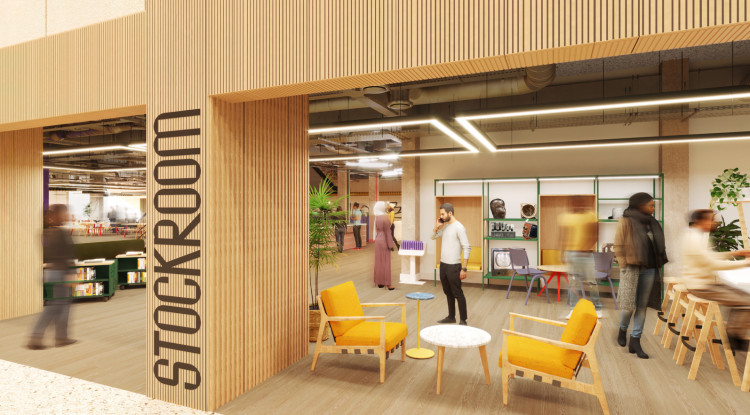 Stockroom has been described as a new 'cultural landmark' for Stockport - it will host library services, an events space, historical archives, and more (Image via Stockport Council)