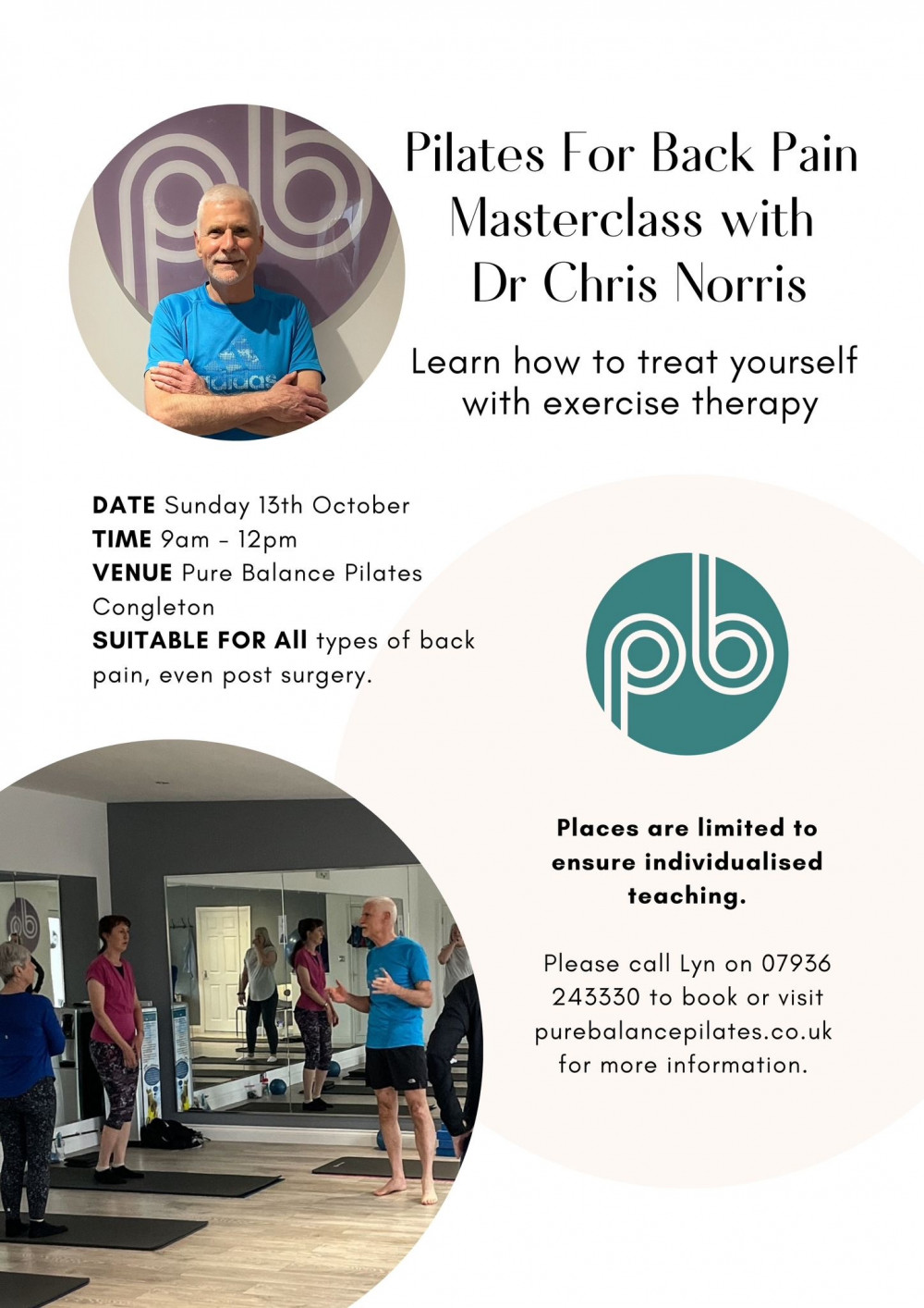 PILATES FOR BACK PAIN - MASTERCLASS WITH DR CHRIS NORRIS PILATES FOR BACK PAIN - MASTERCLASS WITH DR CHRIS NORRIS