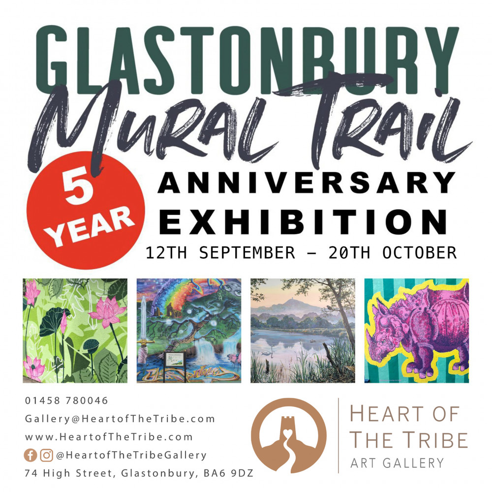 Glastonbury Mural Trail 5 Year anniversary exhibition Glastonbury Mural Trail 5 Year anniversary exhibition