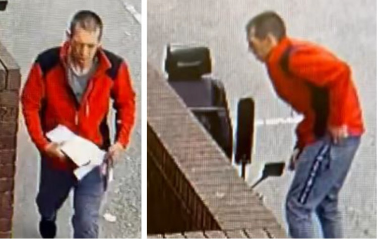 Police would like to speak to this man in connection with the theft (Staffordshire Police).