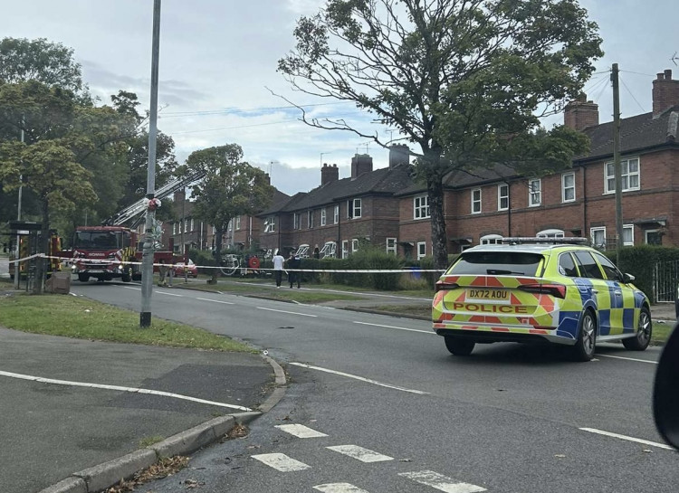 Police and firefighters were called to Harpfield Road, Trent Vale, yesterday afternoon (Katie Boot).