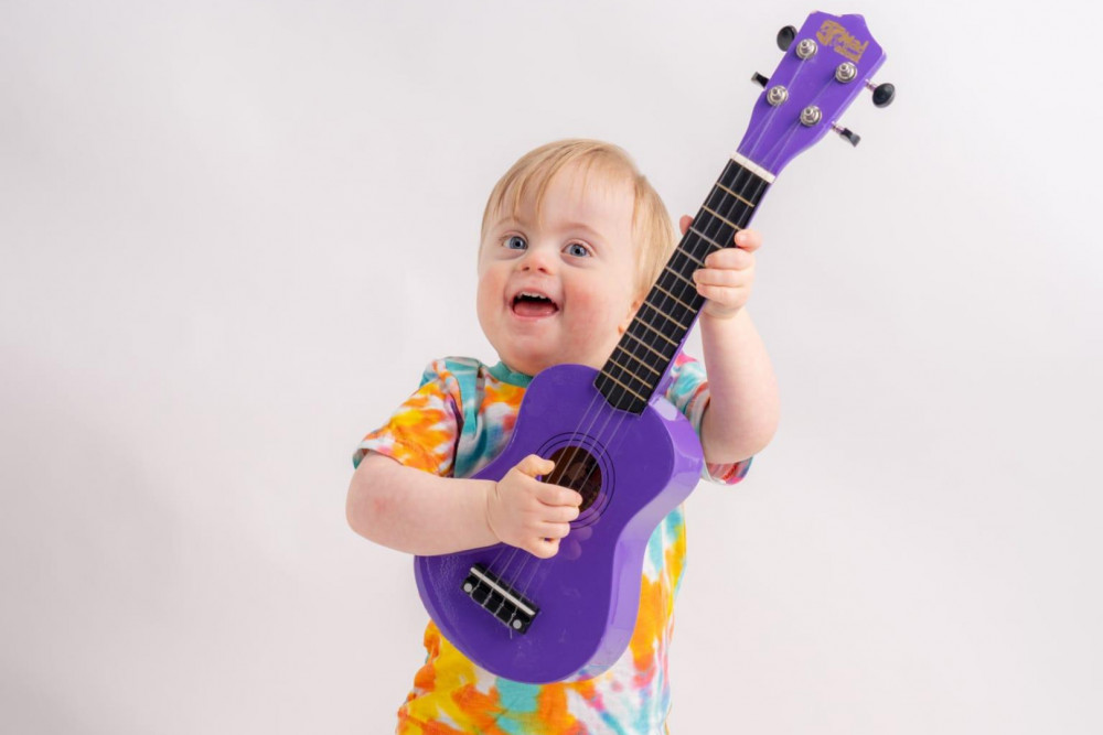 Ziggy Poulton, three, from Twickenham will be seen on the billboards of Times Square, New York this weekend (credit: Giles Christopher).