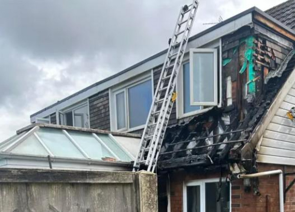 A portion of the damage at the Fitz Close home. (Image - Victoria Blatchford) 