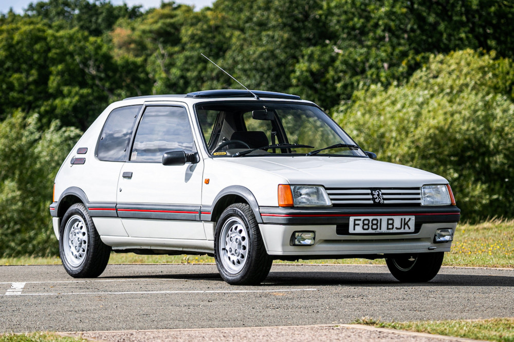 Rowan Atkinson's 1989 Peugeot 205 1.6 GTi is for sale (image via SWNS)