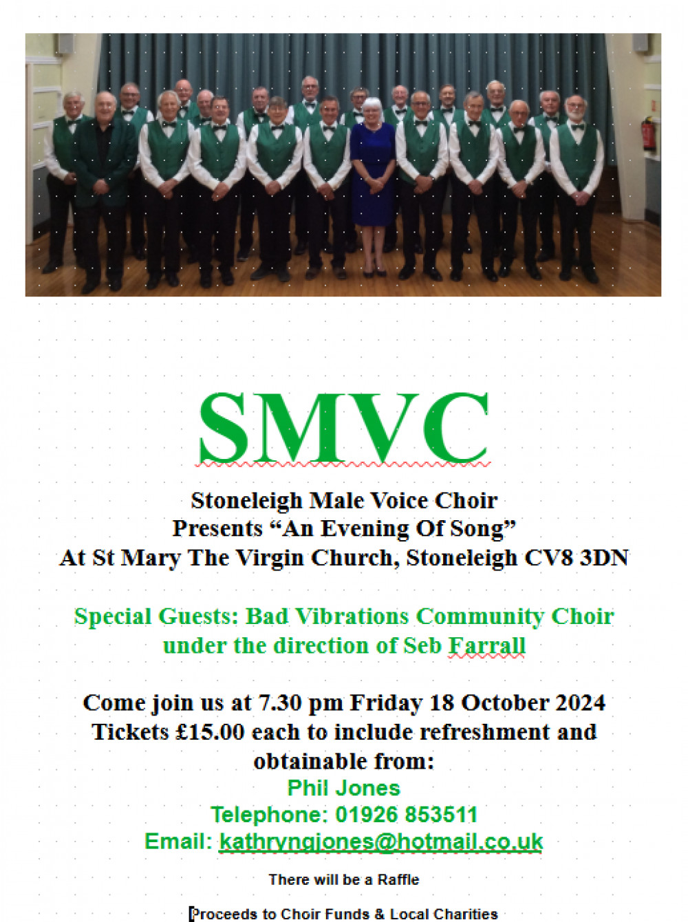 Stoneleigh Male Voice Choir Concert Stoneleigh Male Voice Choir Concert