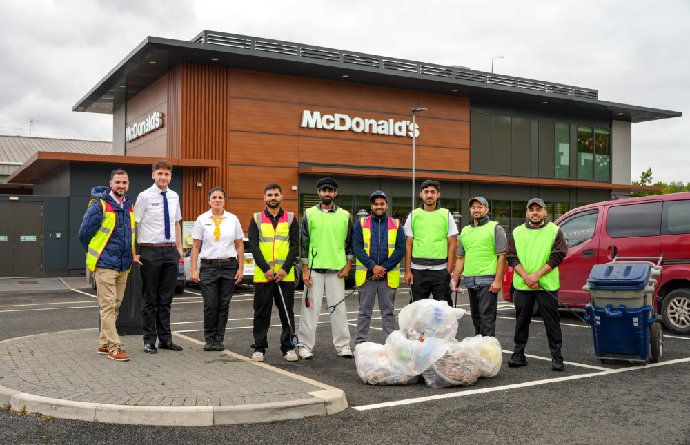 The team has already covered over 1,000 miles and collected more than 500 bags of litter (image via McDonald's)