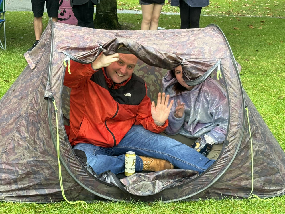 Rain didn't stop play at the Merriman Park Community Fun Day (this photo: Merriman Park Community Group) 