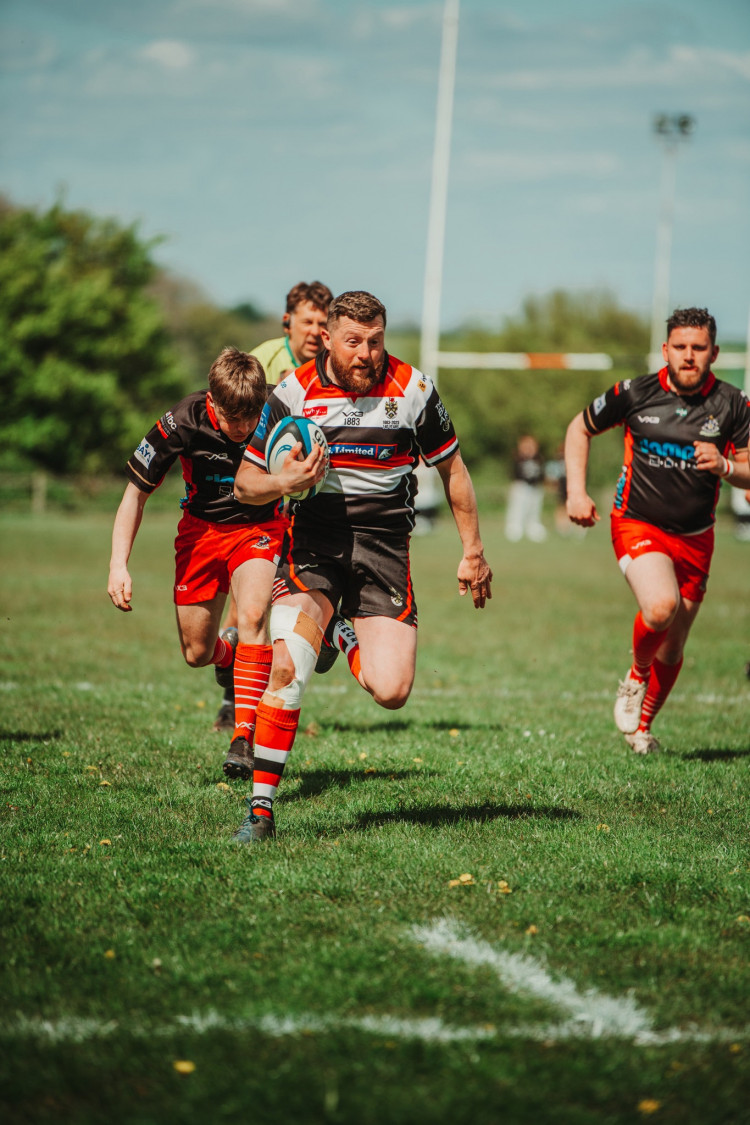 Hooker John Benstead, who scored a hat trick of trys at the weekend