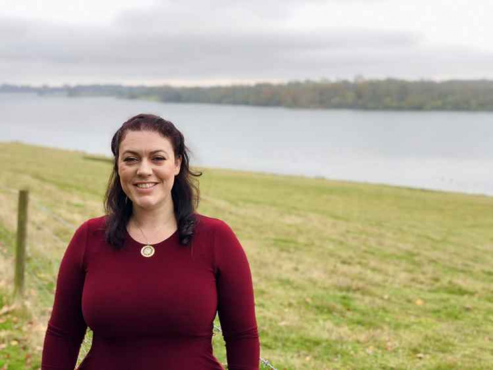 Rutland MP Alicia Kearns by Rutland Water