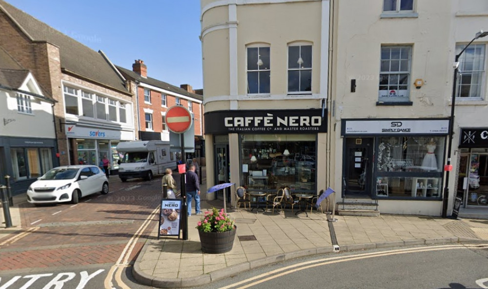 Caffe Nero on Brook Street has been given a two-star rating (image by Google Maps)