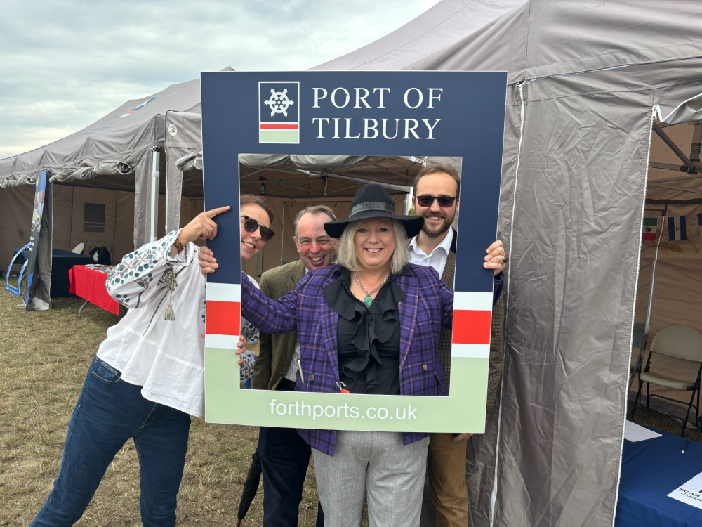 Lucy Harris of the Tilbury on Thames Trust welcomed former borough MP Dame Jackie Doyle-price, her husband Mark Coxshall and borough councillor George Coxshall to the Port stall. 