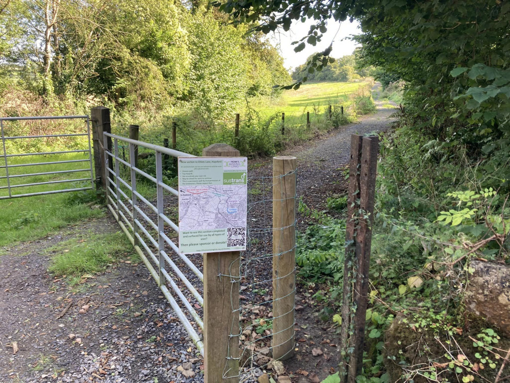 Entrance To Phase Two Of The Frome\'s Missing Links From Buckland Road In Great Elm (image via Daniel Mumby)