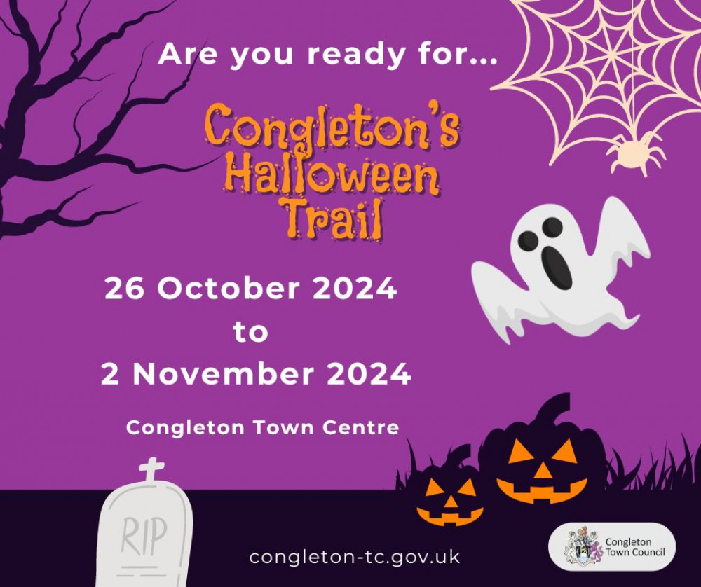 Congleton Town Council is excited to host a Haunted Halloween-themed half-term this October, offering free spooky fun for young ghosts and ghouls (Congleton Town Council).