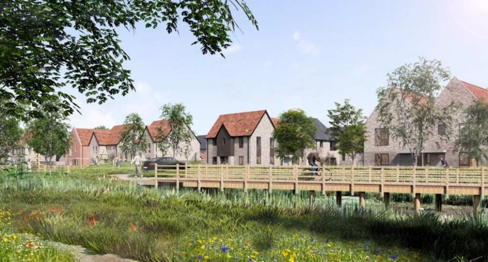 Artist's Impression Of 280 Homes On The B3151 Somerton Road In Street. CREDIT: RHaR. 