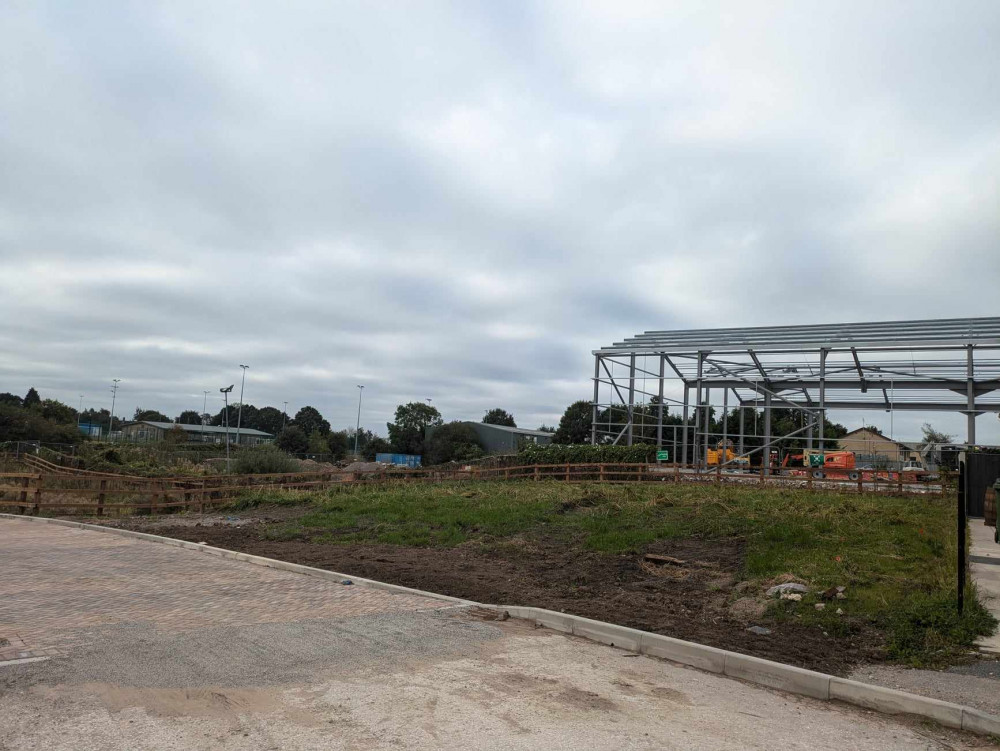 Work is well underway building an extension to Kudos Showering Solutions in Elworth. (Photo: Nub News) 