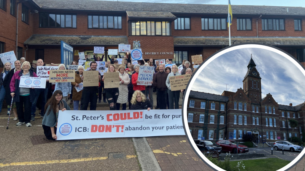 The Campaign Group protesting outside the Maldon District Council Offices this week. (Photos: Chloe Brewster)