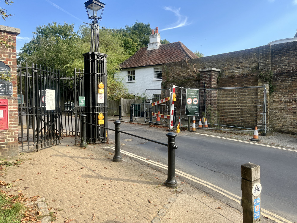 Ham Gate at Richmond Park has been left partially damaged since the crash last year (credit: Cesar Medina).