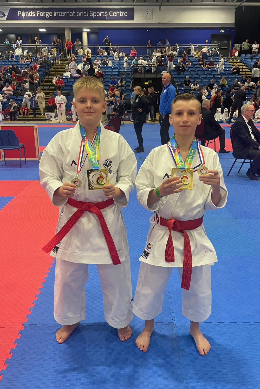 Tomas Gudiatis and Michael Barber (Gold) Kata pairs, British Championships.