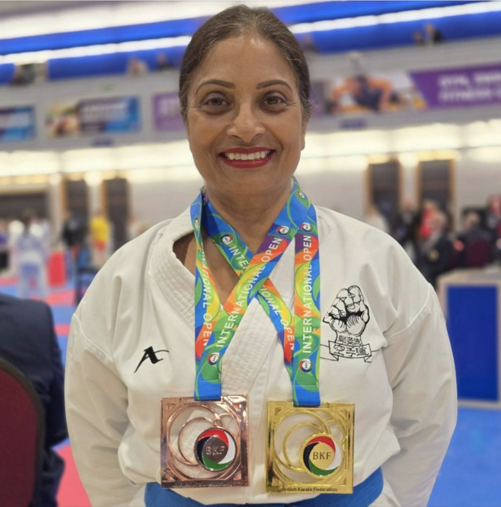 Nila Chauhan Gold & Bronze Super Veteran and Veteran Kata winner at the British Championships.