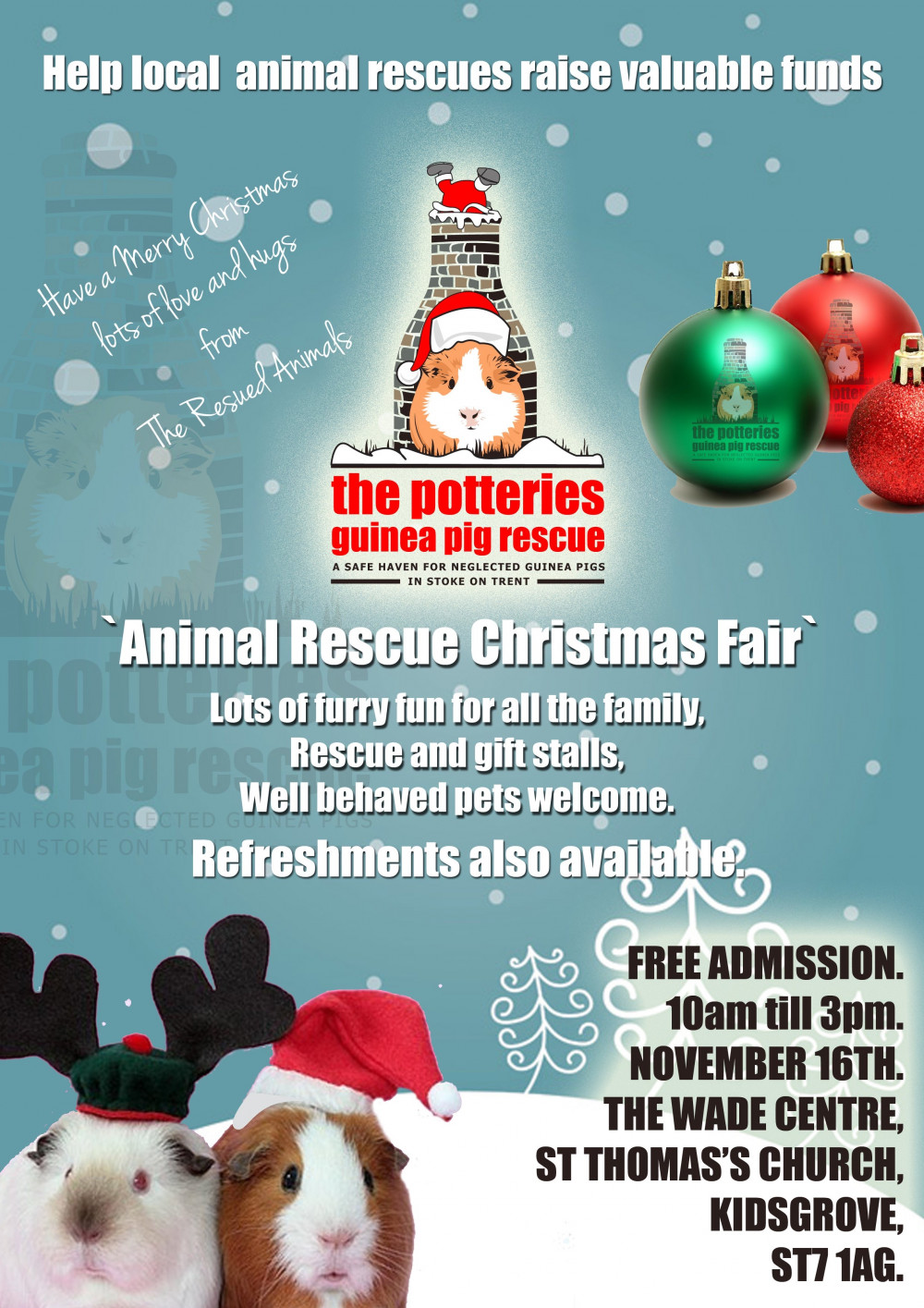 The Potteries Guinea Pig Rescue Christmas Fair The Potteries Guinea Pig Rescue Christmas Fair