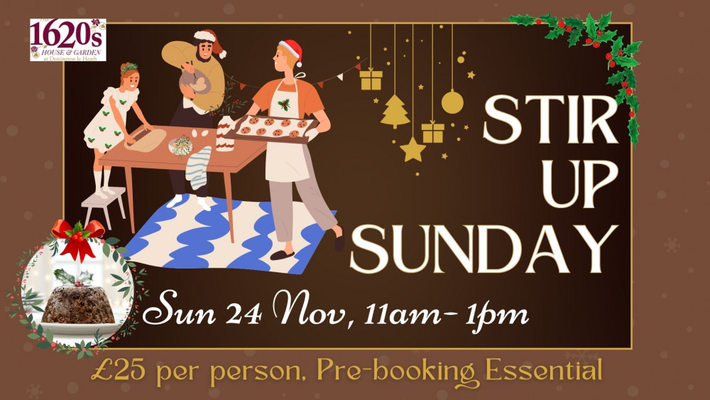 Stir up Sunday at The 1620s House and Garden, Manor Road, Donington le Heath, Coalville