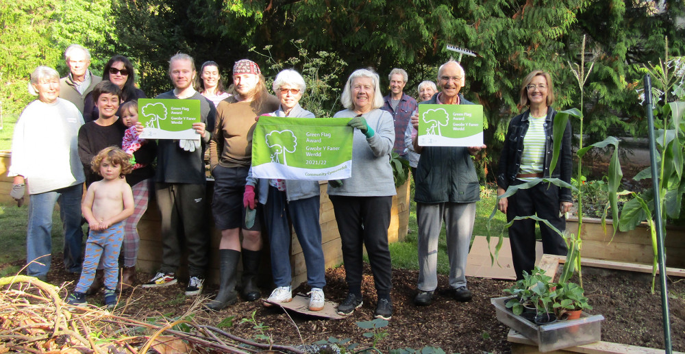 Busy times. The volunteers' work resulted in the award of a Green Flag