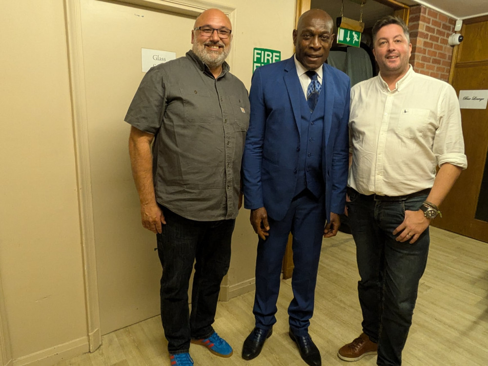 Boxing legend, Frank Bruno MBE, was in Alsager on Saturday night to help raise funds for Alsager AFC The Swans. (Photo: Nub News)  