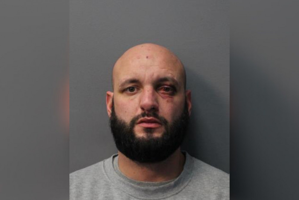 The Met Police say that 34-year-old, Ross Hamilton (above), was intimidating clubgoers and looking for a fight before killing Reece Newcombe in 2022 (credit: Met Police).