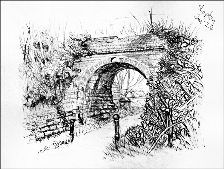  This drawing, 'Kent Bridge', is by Steve Cobbin, who'll be running free workshops during the event. (Supplied) 